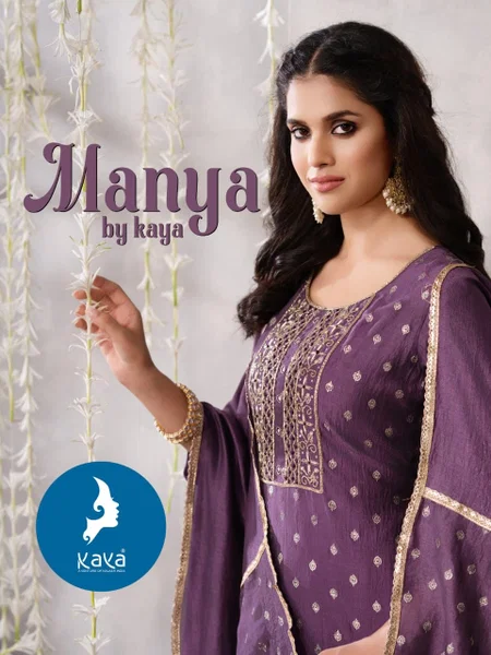 Manya By Kaya Vichitra Foil Printed Online Kurti With Bottom Dupatta Wholesale